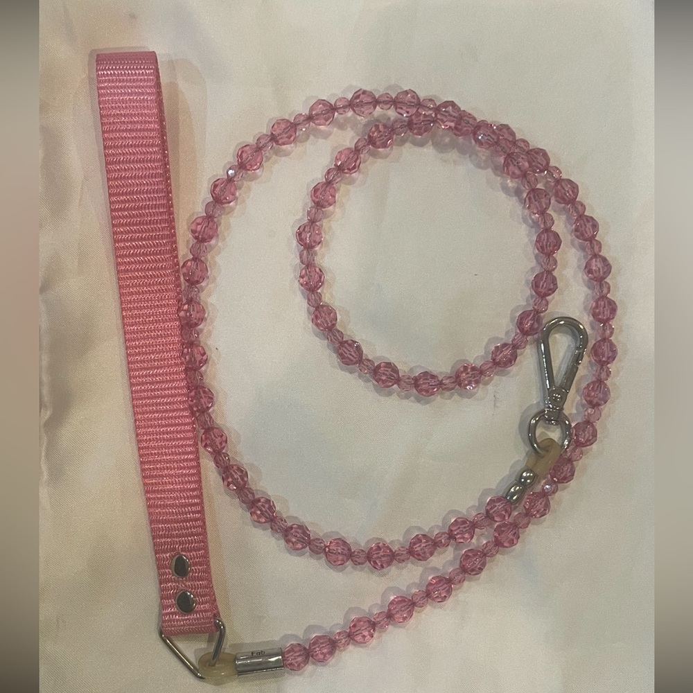 Pink leash dog